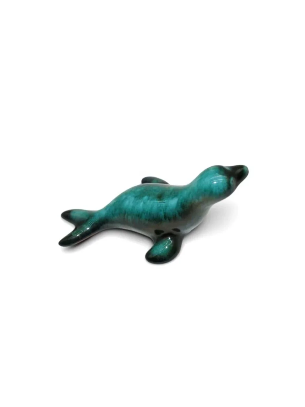Blue Mountain Pottery Seal Teal Green Figurine Vintage - Picture 3 of 12